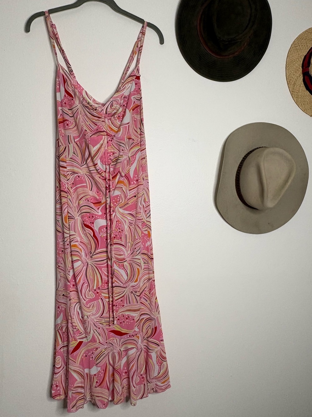 Pink Swirl Slip Dress - Lightweight Summer Dress